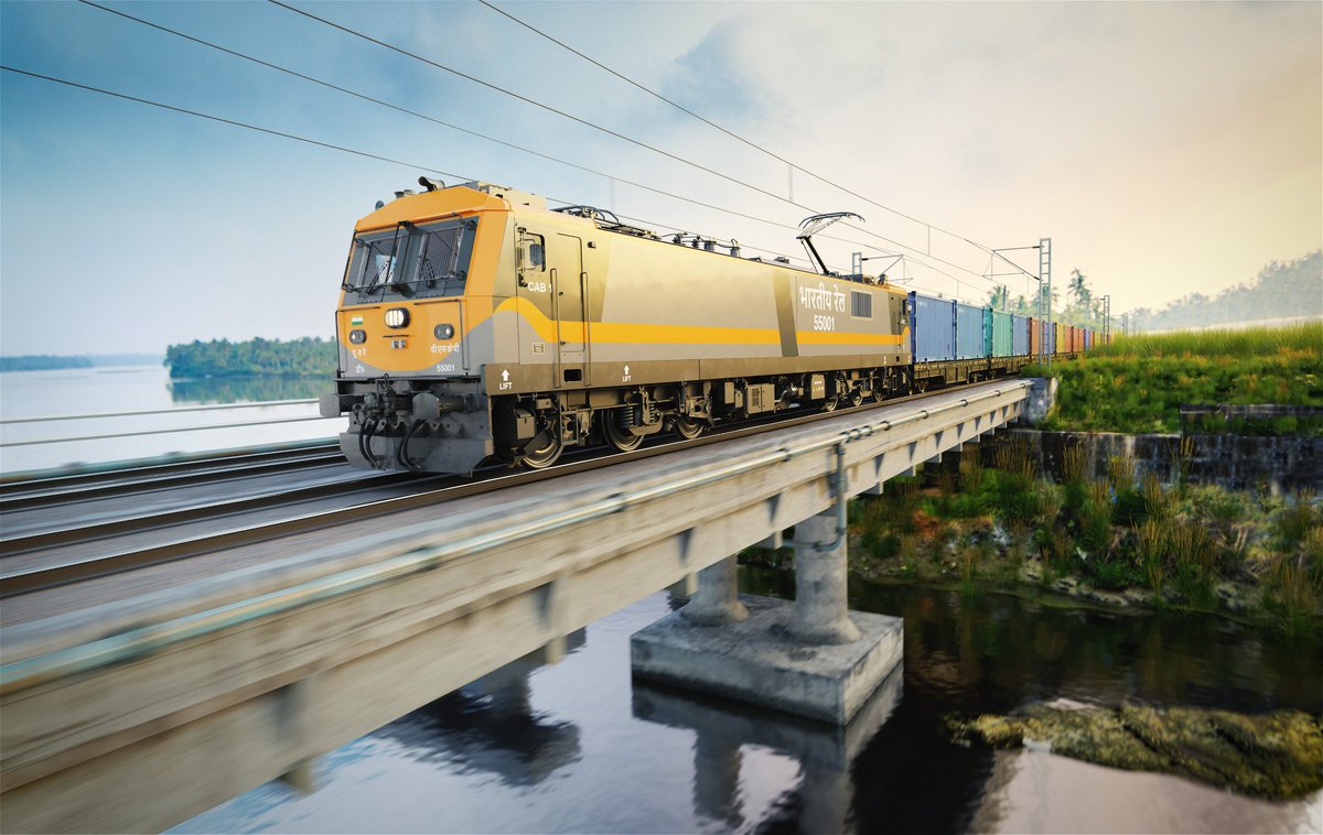 Hon’ble Prime Minister Shri. <a href="/narendramodi/">Narendra Modi</a> flags off first of the new D9 – 9000 HP electric locomotive.

Read more: sie.ag/4PJPEb

#MakeInIndia #WheelsOfProgress