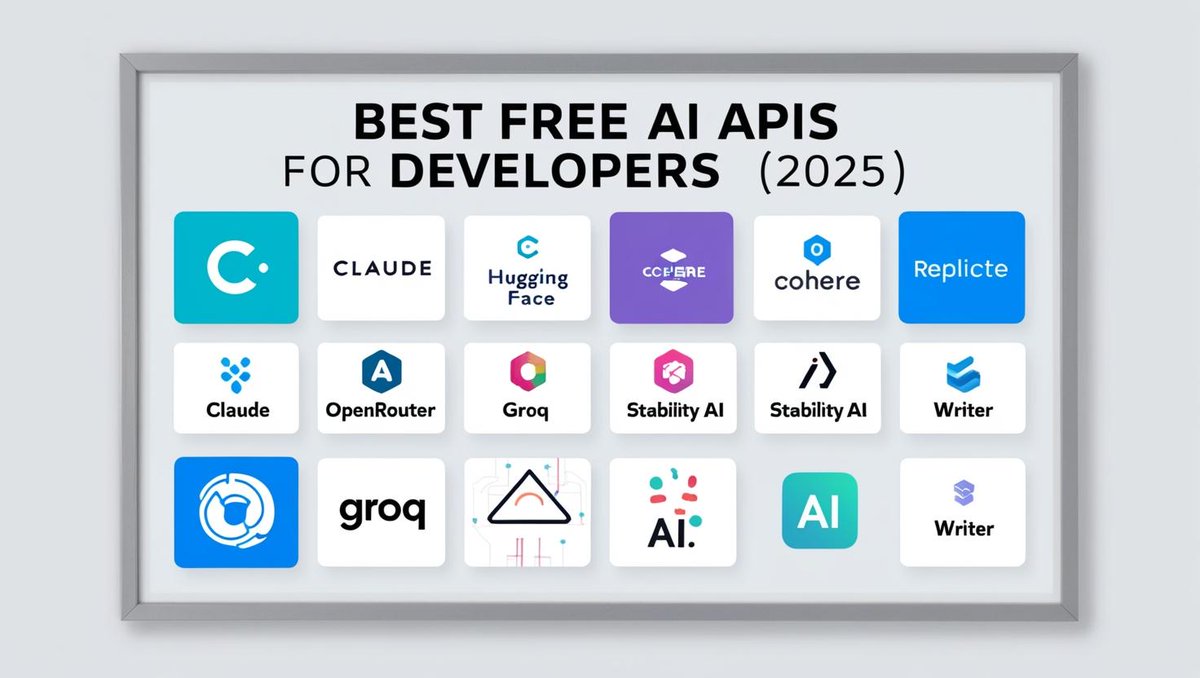 FrontEndGurus's tweet image. 📡 Best FREE AI APIs for devs in 2025 👇
Claude – Smart reasoning, long context
Hugging Face – 100s of models
OpenRouter – GPT, Claude, Mixtral
Replicate – Run ML models via API
Cohere – NLP + embeddings
💡 Build smarter apps, pay $0.
#AItools #DevTips #FreeAPI #ClaudeAI