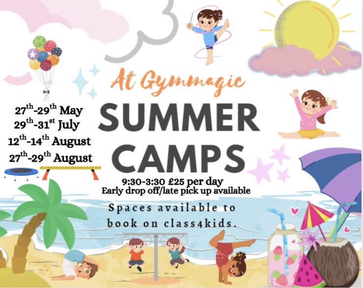 Our May Bank Holiday Camps start tommorrow come and join the fun Dance,Gymnastics,Arts and Crafts,Quick Cricket.Badminton,Games,why not book a Summer Camp at the same time and receive a £5 discount #magic 🧡