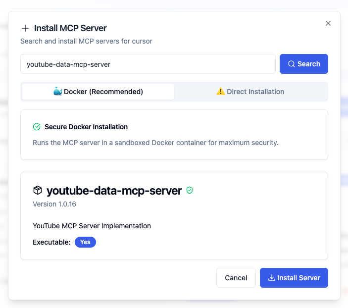 gm AurraCloud frens, we're making progress on our MCP launcher and cli, with the ability to run not just our hosted catalog but 10,000+ open source mcps out here.