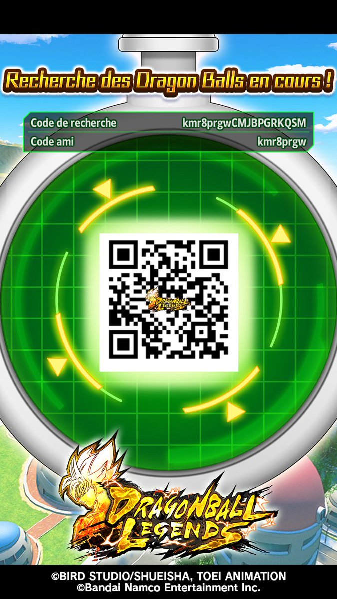jackdu78's tweet photo. Code de recherche : kmr8prgwCMJBPGRKQSM
Code ami : kmr8prgw
#DragonBall #DBLegends #RechercheDragonBalls https://t.co/Obr1kK4Nzi