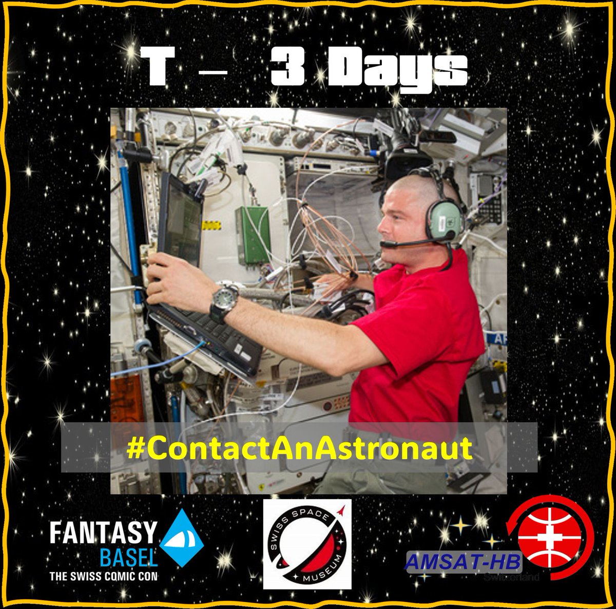 AMSAT-HB (@amsat_hb) on Twitter photo We know, how to contact an Astronaut in space!๐๐งโ๐
Visit us at the <a href="/FantasyBasel/">FANTASY BASEL - The Swiss Comic Con</a> and we will show you how ๐ก๐ฐ๏ธ
#amsat #hamradio #amateurradio #cubesat #nerds #amateurfunk <a href="/ARISS_Intl/">ARISS - Amateur Radio on the ISS</a> <a href="/ISS_Research/">ISS Research</a> <a href="/issfanclub/">Iss Fan Club</a> #makersmovement #spacenerd #spaceexploration #cosplay <a href="/swissapollo/">Lukas</a> We know, how to contact an Astronaut in space!๐๐งโ๐
Visit us at the <a href="/FantasyBasel/">FANTASY BASEL - The Swiss Comic Con</a> and we will show you how ๐ก๐ฐ๏ธ
#amsat #hamradio #amateurradio #cubesat #nerds #amateurfunk <a href="/ARISS_Intl/">ARISS - Amateur Radio on the ISS</a> <a href="/ISS_Research/">ISS Research</a> <a href="/issfanclub/">Iss Fan Club</a> #makersmovement #spacenerd #spaceexploration #cosplay <a href="/swissapollo/">Lukas</a>