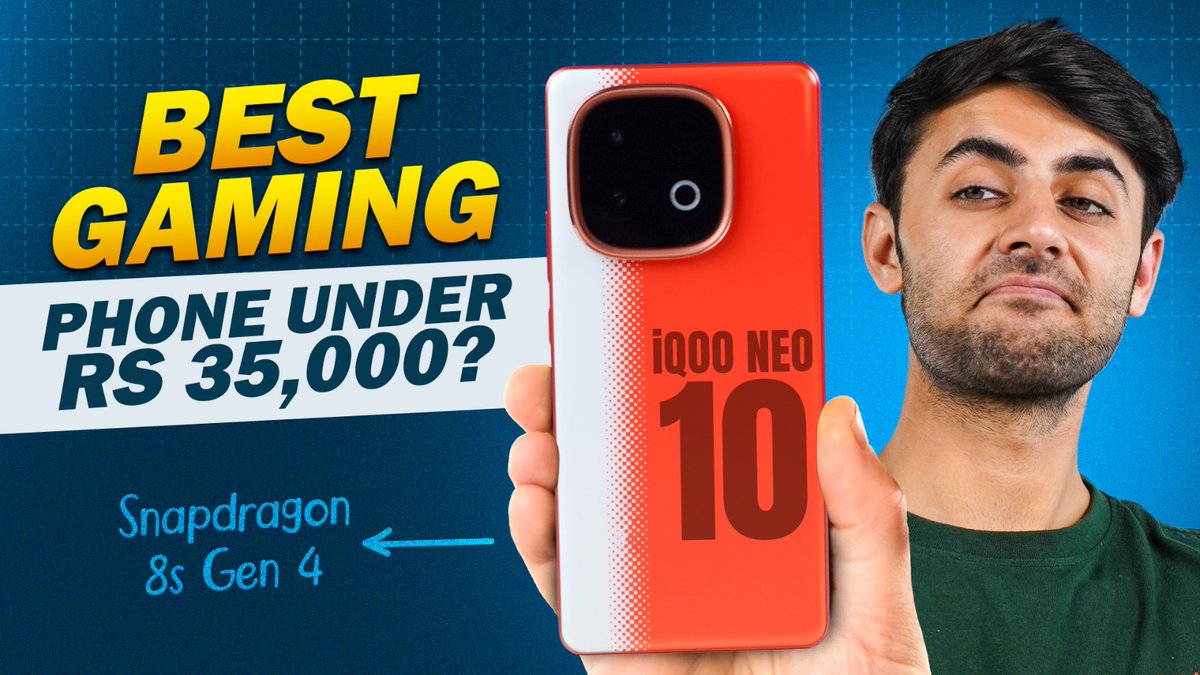 digitindia's tweet image. iQOO Neo 10 claims 120 FPS in BGMI with Snapdragon 8s Gen 4, But does it actually deliver? We tested FPS, thermals &amp;amp; battery, and the results might surprise you.

Watch now - youtube.com/watch?v=w38oNj… 

#iQOONeo10 #BGMI #PerformanceReview #gamingtest #MobileGaming #TechNew