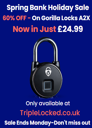 TripleLocked1's tweet photo. Sale! #TripleLocked
💥 60% OFF – This  Spring Bank Holiday Only
🛒 Shop Now
🔗 https://t.co/Q7N8oEpw71

✅ Weatherproof
✅ Perfect for gym, bike, travel &amp; home!
📦 Fast UK Delivery
#UKSale #TripleLocked #SmartPadlock #UK #UKhomes #springbank #ukdelivery #holiday https://t.co/7zuXvHWN3q