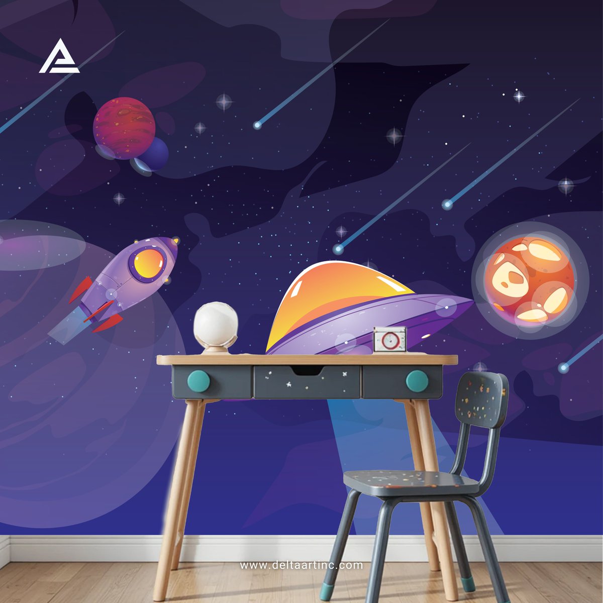 deltaartinc's tweet photo. Transform your child’s room into a galactic playground 🚀🪐
Our new space-themed wallpaper sparks curiosity and creativity!
Explore more at https://t.co/hpRn7zpV1y
#KidsWallpaper #SpaceTheme #DeltaArt #ImaginativeLearning https://t.co/m2RLnFq96W