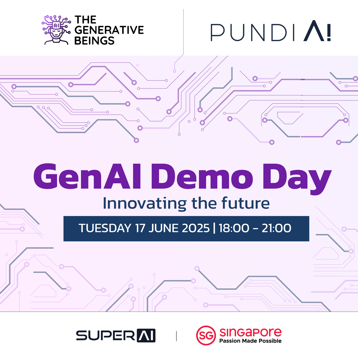 Pundi AI (@pundiai) on Twitter photo Join Pundi AI and <a href="/tgbeings/">The Generative Beings</a> on 17 June 2025 (Tues) for the GenAI Demo Day during the week of <a href="/superai_conf/">SuperAI</a>!
🔗 lu.ma/t8980tfa?tk=jR…
Our AI PitchFest winners <a href="/cynthiasystems/">Cynthia Systems</a> and <a href="/aisquarecorp/">AI Square</a> as well as other AI startups will showcase their amazing products! Join Pundi AI and <a href="/tgbeings/">The Generative Beings</a> on 17 June 2025 (Tues) for the GenAI Demo Day during the week of <a href="/superai_conf/">SuperAI</a>!
🔗 lu.ma/t8980tfa?tk=jR…
Our AI PitchFest winners <a href="/cynthiasystems/">Cynthia Systems</a> and <a href="/aisquarecorp/">AI Square</a> as well as other AI startups will showcase their amazing products!