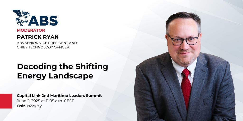 ABS (@abseagle) on Twitter photo The Capital Link (<a href="/CapitalLink/">Capital Link</a>) 2nd #Maritime Leaders Summit is coming up soon in Oslo, Norway and ABS will be moderating one of the panels.
Patrick Ryan, ABS Senior Vice President and Chief Technology Officer, will moderate the panel '𝘿𝙚𝙘𝙤𝙙𝙞𝙣𝙜 𝙩𝙝𝙚 𝙎𝙝𝙞𝙛𝙩𝙞𝙣𝙜 The Capital Link (<a href="/CapitalLink/">Capital Link</a>) 2nd #Maritime Leaders Summit is coming up soon in Oslo, Norway and ABS will be moderating one of the panels.
Patrick Ryan, ABS Senior Vice President and Chief Technology Officer, will moderate the panel '𝘿𝙚𝙘𝙤𝙙𝙞𝙣𝙜 𝙩𝙝𝙚 𝙎𝙝𝙞𝙛𝙩𝙞𝙣𝙜