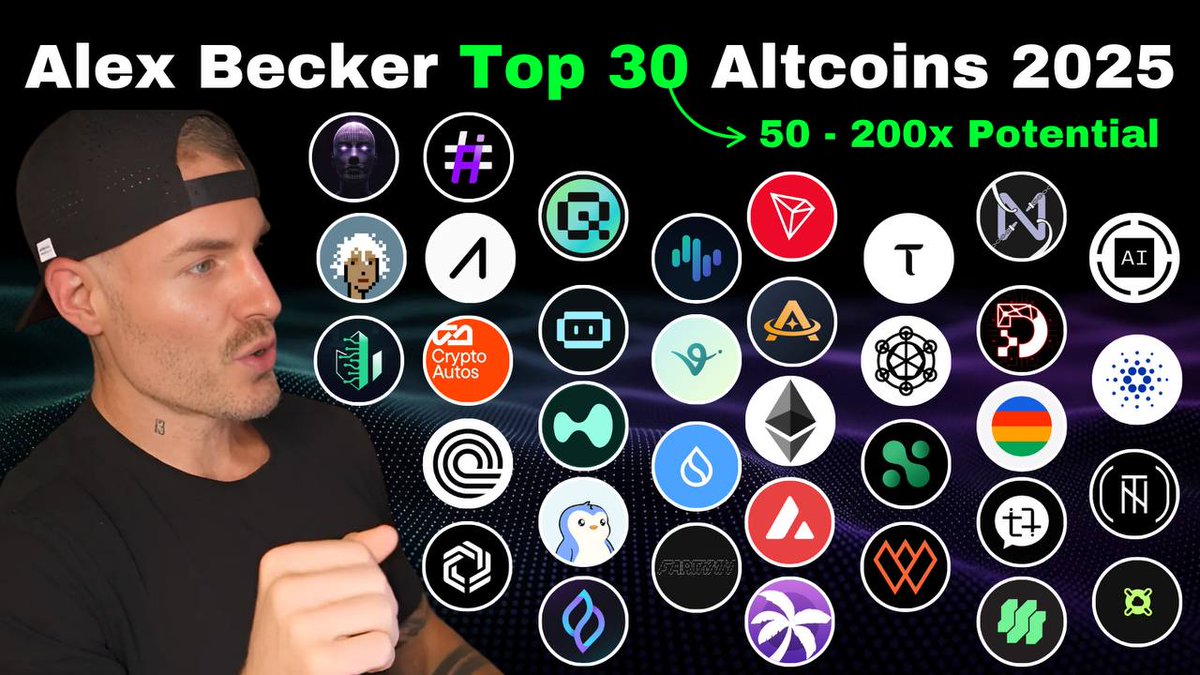 Crypto Hub💡 (@cryptohub210) on Twitter photo Alex Becker Just Revealed his Top 30 Altcoins for 2025!
His picks cover AI & Agents, RWA, Gaming, L1 and even Memecoins🤯
Here are all 30 cryptos + <a href="/ZssBecker/">Alex Becker 🍊🏆🥇</a> comments on each:👇 Alex Becker Just Revealed his Top 30 Altcoins for 2025!
His picks cover AI & Agents, RWA, Gaming, L1 and even Memecoins🤯
Here are all 30 cryptos + <a href="/ZssBecker/">Alex Becker 🍊🏆🥇</a> comments on each:👇