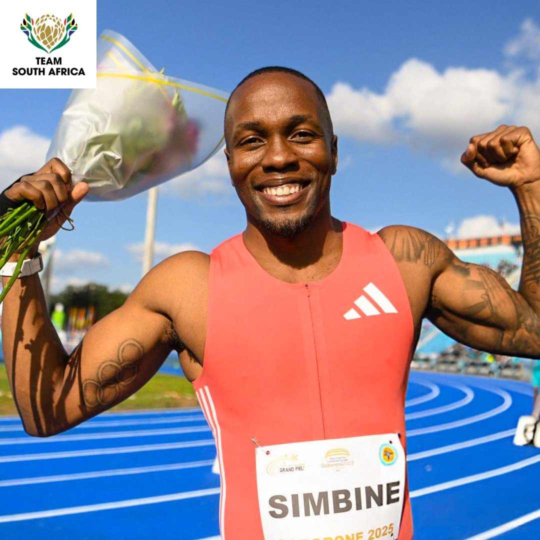 South African Government (@governmentza) on Twitter photo #TeamSA | Congratulations to <a href="/AkaniSimbine/">Akani Simbine</a> on his outstanding victory in the 100m at the #RabatDiamondLeague clocking an impressive 9.95 seconds.
Simbine continues to fly the South African flag 🇿🇦 high on the global athletics stage.
Well done, <a href="/AkaniSimbine/">Akani Simbine</a>. You have made our #TeamSA | Congratulations to <a href="/AkaniSimbine/">Akani Simbine</a> on his outstanding victory in the 100m at the #RabatDiamondLeague clocking an impressive 9.95 seconds.
Simbine continues to fly the South African flag 🇿🇦 high on the global athletics stage.
Well done, <a href="/AkaniSimbine/">Akani Simbine</a>. You have made our