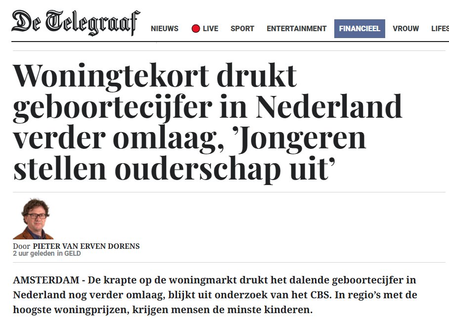 Goede reden👇voor noodwetmaatregelen m.b.t. (asiel)migratie.
Overheid kan de nu reeds sterk krimpende bevolking onvoldoende huisvesten, terwijl Grondwet Art. 22, lid 2 zegt:
"Bevordering van voldoende woongelegenheid is voorwerp van zorg der overheid."
telegraaf.nl/financieel/123…