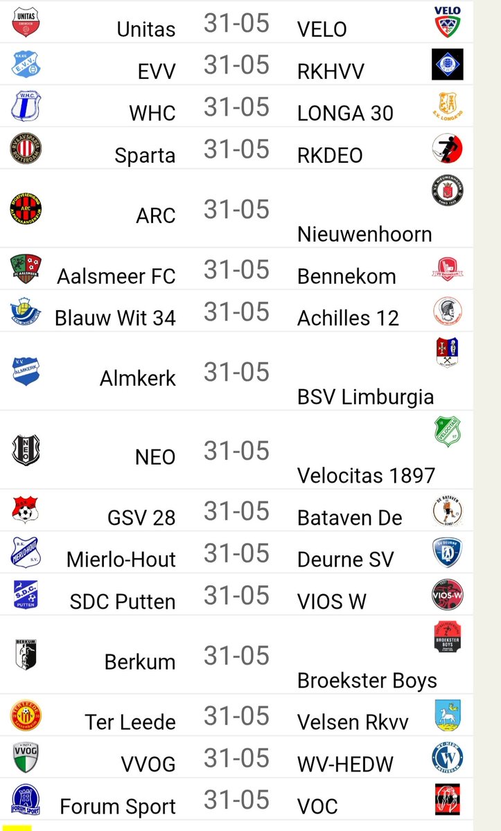 Hierbij het speelschema betreft de nacompetitie 
<a href="/Derde_Div/">Derde Divisie</a> / <a href="/vierdedivisie/">vierdedivisie</a> en
#vierdedivisie / #eersteklasse.

Speeldatums kunnen aangepast worden.
Zie ook berichtgeving
voetbalnederland.nl/competities.ht…, 
@knvb, 
<a href="/FutbologyBENL/">Futbology 🇧🇪 🇳🇱</a>, 
<a href="/Derde_Div/">Derde Divisie</a> en 
<a href="/topamateurvoetb/">Topamateurvoetbal.com</a> 
voor het laatste nieuws.