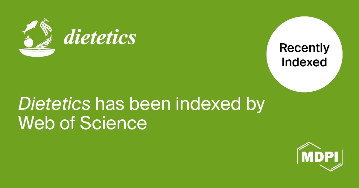 Dietetics_MDPI's tweet image. 👏Dietetics accepted into ESCI (Web of Science)!👏
We are pleased to announce that Dietetics has been accepted into the Emerging Sources Citation Index in Web of Science.
Learn more: mdpi.com/journal/dietet…
#Dietetics #WebOfScience #ESCI #Research #OpenAccess #AcademicPublishing