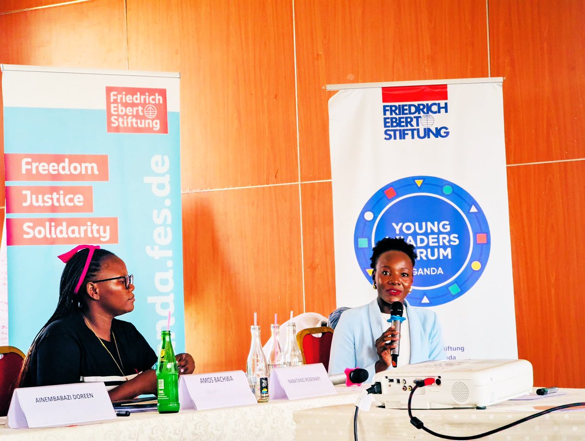 HowardMwesigwa's tweet photo. Over the weekend, I had the privilege of returning to the Young Leaders Forum (YLF), convened by Friedrich Ebert Stiftung Uganda (@fesuganda).

This time round, I joined a coruscating youth panel to share my thoughts and experiences on youth-led energy and climate justice efforts. I spoke about the kind of change I’m advocating for—climate justice and a just energy transition that not only accelerates our shift to renewable energy, but also ensures that youth, women, and marginalized communities are meaningfully involved and benefit from it.

I emphasized the pressing need for meaningful youth involvement in shaping policy and investment landscapes that respond to the urgency of the climate crisis and the energy poverty scourge, while advancing social equity.

I am deeply grateful to the incredible team at FES for the opportunity and for the critical work you continue to do. 

I look forward to deepening our collaboration to scale youth-led climate action in Uganda and indeed across the continent. [Freedom–Justice–Solidarity]🍀🌍✊🏽
@caliuganda @graUganda @Y4Cofficial
