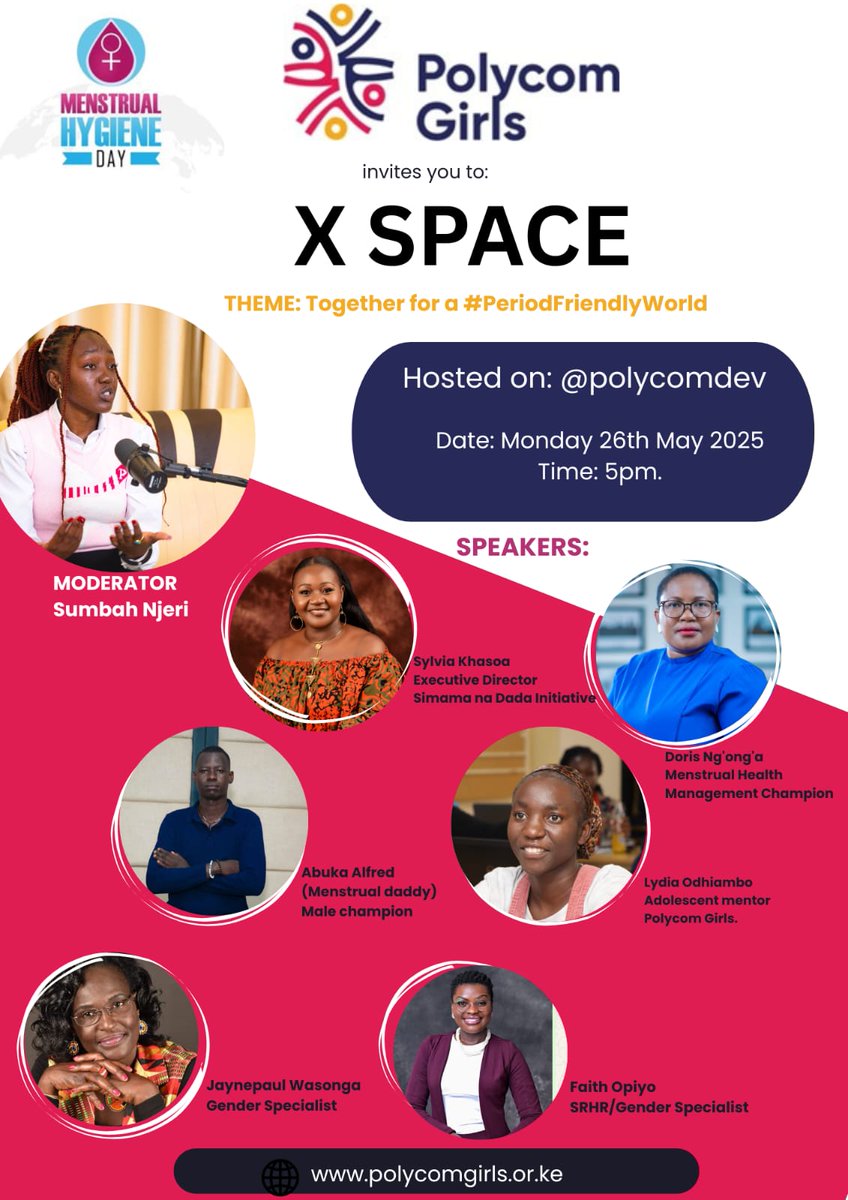 KhasoaSore's tweet photo. Join this engaging Twitter Space on #PeriodFriendlyWorld! Be part of the conversation, share your voice, and help us shape a world where periods are met with dignity and support. Set your reminder now so you don’t miss out! https://t.co/7rGClnArdE… https://t.co/ttFDWaj5x7