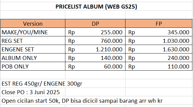 ramyeonzproject's tweet photo. OPEN PO UNLEASH:DESIRE (WEB GS25 &amp; OLYOUNG)    

pricelist: cek foto terlampir 

testi : https://t.co/x2fIXCtoUA (cek highlight)      

✅open cicilan start 50k  
✅POB prio list   

nb : olyoung random dari webnya
dom jateng https://t.co/jax70y5X9n