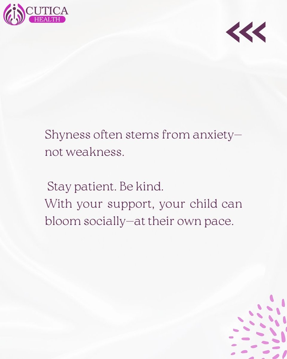 cuticahealth's tweet image. Have you helped your child through shyness? Drop a tip or experience in the comments, we’d love to hear from you.

#CUTICAHealth #ChildrensHealth #ParentingJourney #PositiveParenting #ParentingTips #Moms #GirlDad
