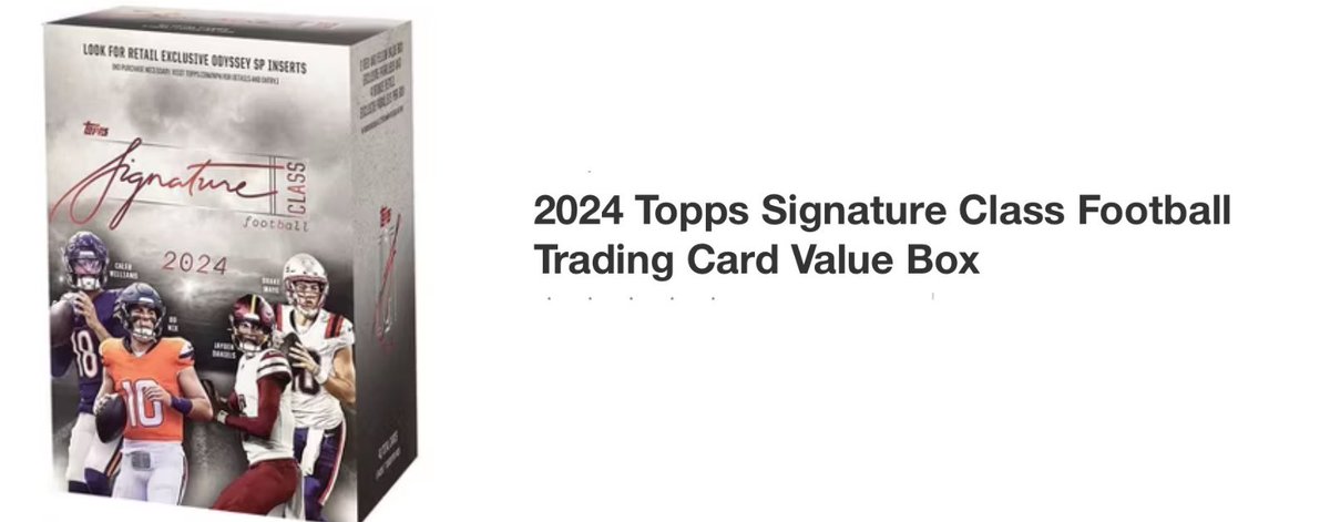 FastBreakCards's tweet image. 2024 Topps Signature Class Football Trading Card Value Box #ad 

bit.ly/43cB0fS
