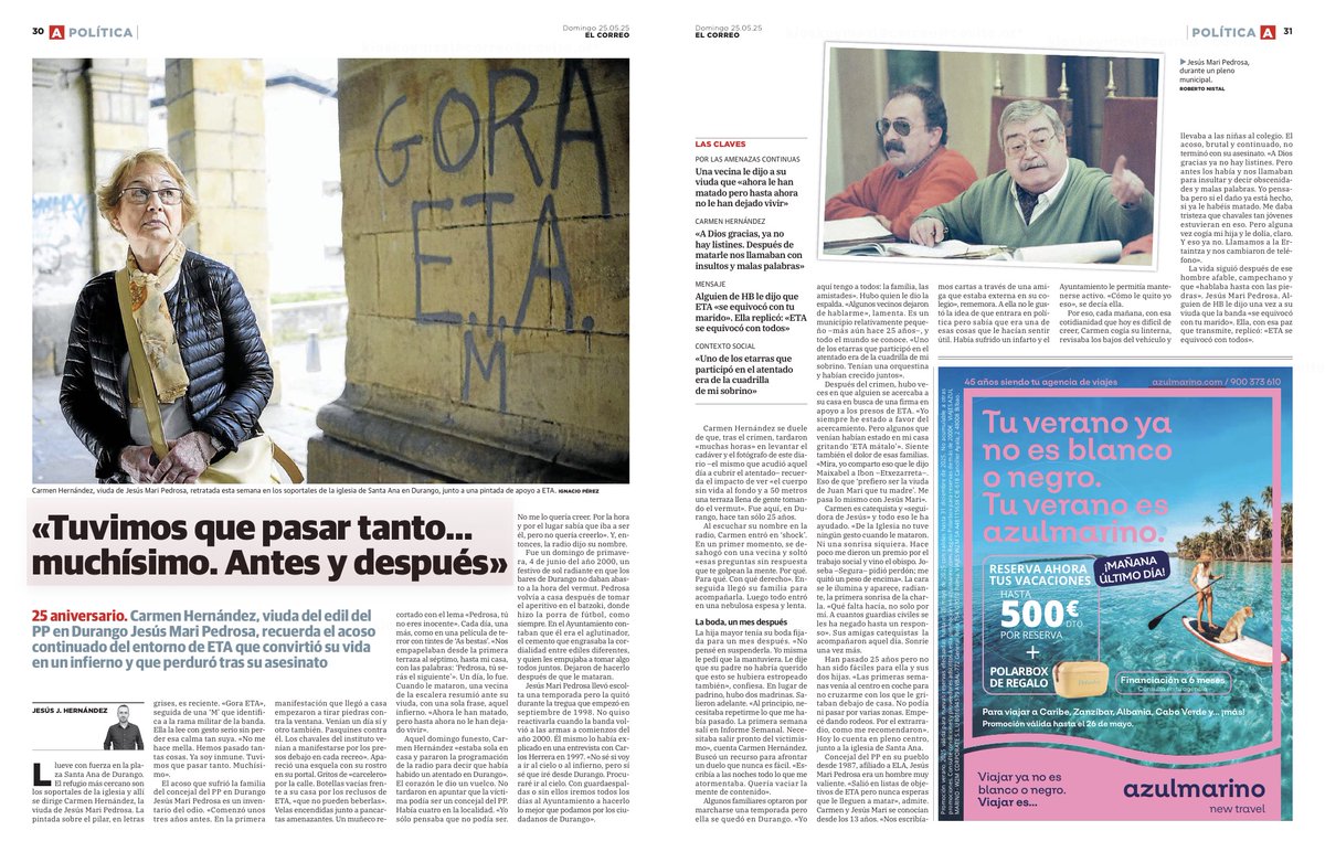 COVITE (@covitepv) on Twitter photo El infierno que padecieron Jesús Mª Pedrosa y su familia retrata con crudeza la maldad de ETA y de su entorno político y social.
Acoso, amenazas y calumnias precedieron su asesinato y continuaron después. Con total impunidad.
Lo cuenta su viuda a <a href="/jesusjhernandez/">Jesús J. Hernández</a>⬇️
#Memoria El infierno que padecieron Jesús Mª Pedrosa y su familia retrata con crudeza la maldad de ETA y de su entorno político y social.
Acoso, amenazas y calumnias precedieron su asesinato y continuaron después. Con total impunidad.
Lo cuenta su viuda a <a href="/jesusjhernandez/">Jesús J. Hernández</a>⬇️
#Memoria