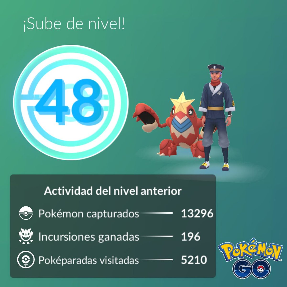 pedrenoz's tweet photo. Level 48 💪
This year I am not playing quite much, but managed the 25km/week 🤣
#PokemonGo #PokemonGOApp #PokemonGOfriends #Level48 #GoSnapShot #PedrenoZ #ポケモンGO #LevelUp https://t.co/WwOnb5TNsG