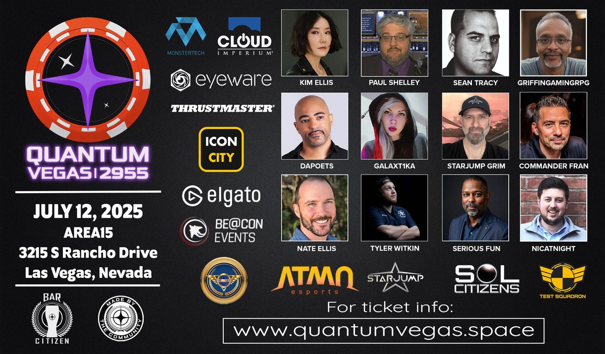 Have you checked out Quantum Vegas 2955? Only 5 days left to get tickets at the "Early Bird" price! For more information visit our website at quantumvegas.space. #StarCitizen #Area15 #LasVegas