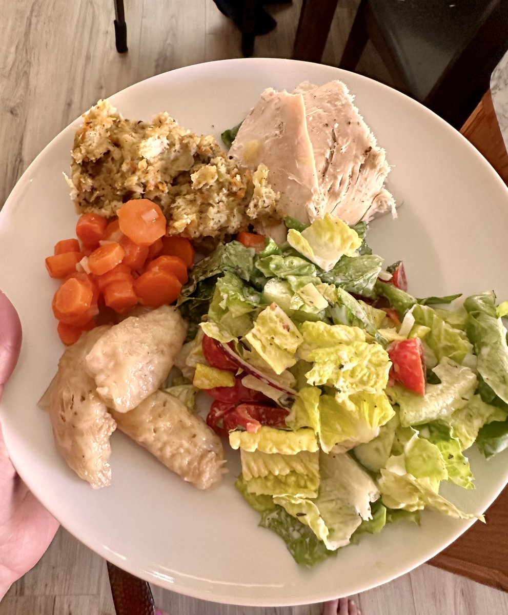 Turkey dinner for my farmers and yes,  those are authentic baba homemade cabbage rolls by his mom. #plant25
#whatsforsupper