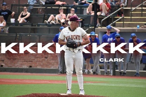 𝗞𝗞𝗞𝗞𝗞𝗞𝗞𝗞 𝗖𝗟𝗔𝗥𝗞

The recently named MACCC Pitcher of the Year KK Clark (<a href="/kkclark1_/">kk clark</a> ) had a stellar performance on the mound for his first <a href="/NJCAABaseball/">NJCAA Baseball</a> World Series start!

The <a href="/PRCC_Baseball/">Pearl River Baseball</a> righty went six innings, striking out eight batters and walking none.