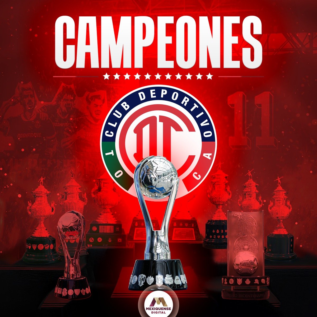 MexiquenseTV's tweet photo. 🔴 ¡La 11 es del Diablo, Alexis Vega el mejor del partido!

Toluca rompe la sequía y levanta su título número 11 después de 15 años de espera ⚽🔥
El Infierno ardió como nunca y el escudo escarlata vuelve a la cima del fútbol mexicano
¡Cantando, bailando y prendidos a los trapos la gloria llega a Toluca!

¿Qué te pareció la final? ❤️‍🔥