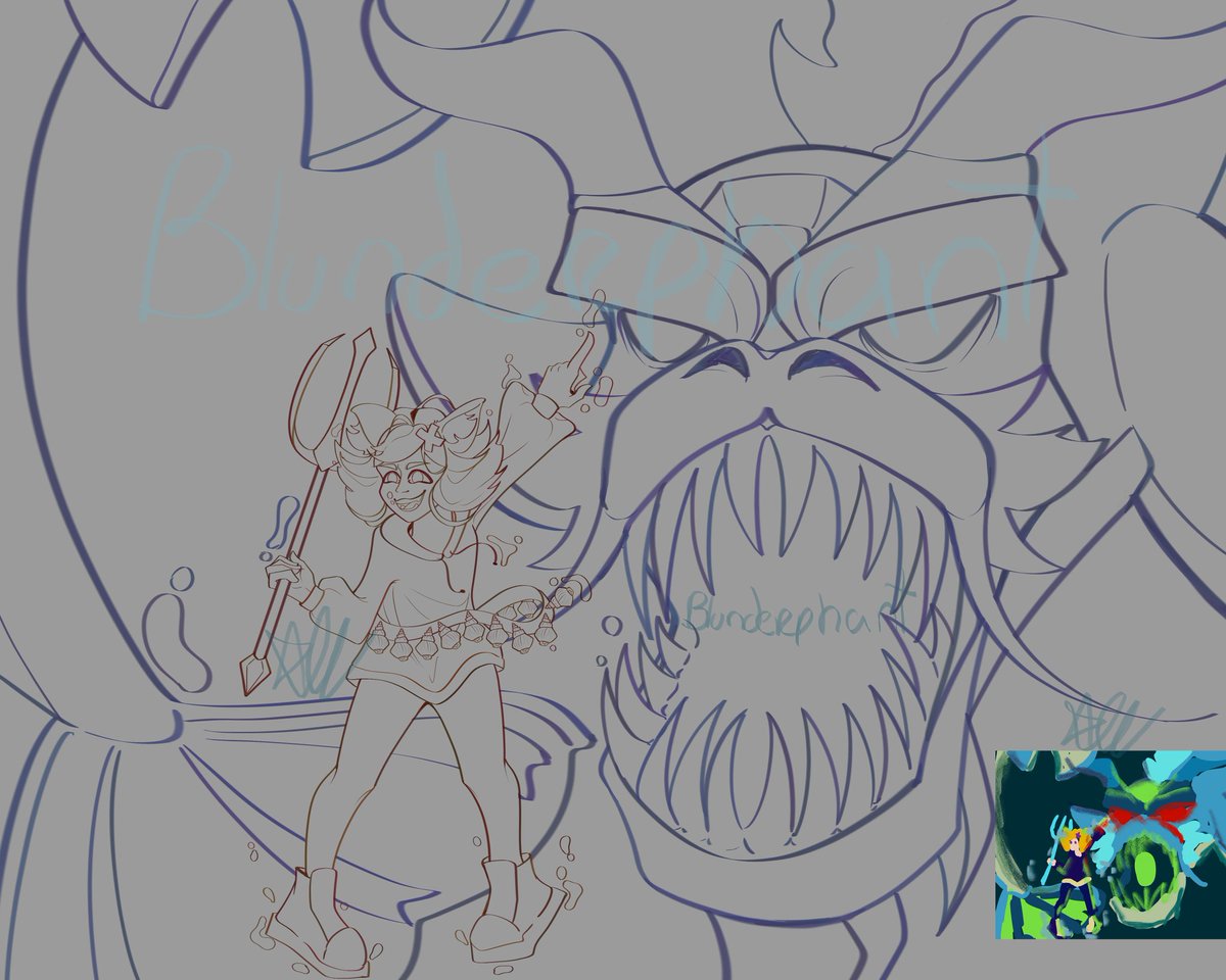 blunderwilt's tweet photo. NIVARA!!! El BOSS de agua de #WebonesShow dónde @kendomurft fue todo un lider!! 
(Lineart ((este si lo termino)))

#kendoart #fanart https://t.co/ihAuSxcOjf