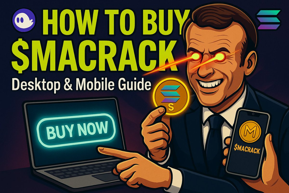 Lets_GoCrypto's tweet photo. 💻📱How to Buy $MACRACK on Solana (Mobile & Desktop Step-by-Step Guide 🔥
Wanna ape into the most cracked-out memecoin of 2025?
⚡ Built on Solana
🔥 $0.001 Presale
👑 Pure Meme Alpha
🌐 https://t.co/dAWy7UGu60
💬 https://t.co/ix95k12LUg
#MACRACK #Solana #MemeCoin #CryptoGuide #DegenFi #100xGems
https://t.co/npW5rI3Wku via @YouTube
@RealMacrackCoin @CryptoAs_TW @CRYPTO_WORLD_CB