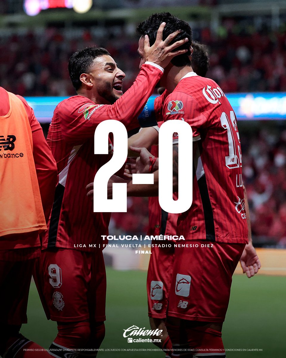 Toluca FC (@tolucafc) on Twitter photo ⏱ 97’ | 👹 2-0 🦅
¡¡¡SE ACABOOÓ, TOLUCAAA CAMPEOOÓN, LLEGOOÓ LA ONCE DIABLOS ROJOS!!! 🏆1️⃣1️⃣
<a href="/calientesports/">Caliente Sports</a> ⏱ 97’ | 👹 2-0 🦅
¡¡¡SE ACABOOÓ, TOLUCAAA CAMPEOOÓN, LLEGOOÓ LA ONCE DIABLOS ROJOS!!! 🏆1️⃣1️⃣
<a href="/calientesports/">Caliente Sports</a>