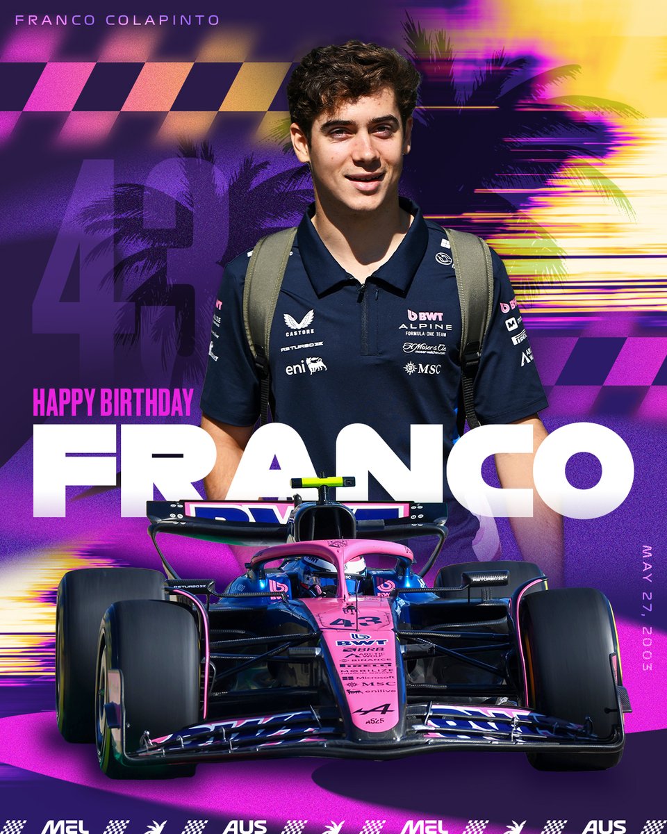 Happy birthday, Franco! 🥳

The Argentinian turns 22 today 🎉

#F1