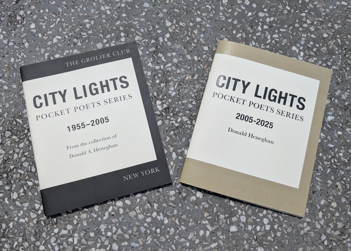 beatdom's tweet image. Recently received these two books about the incredible @CityLightsBooks Pocket Poets series. Can't wait to read them.