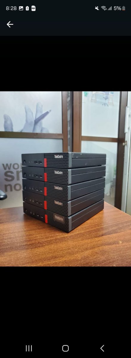 kurunzitech's tweet photo. Lenovo m710q tiny desktop 
Intel core i5 7th generation
8GB DDR4 RAM (expandable )
256GB NVME SSD 
2.7Ghz processor speed 
6 usb 3.o ports 
2 display ports 
Ethernet cable 
Windows 10 pro 
2021 microsoft office 
Comes with free display to hdmi port
@19500 https://t.co/XmrOvqdOrK