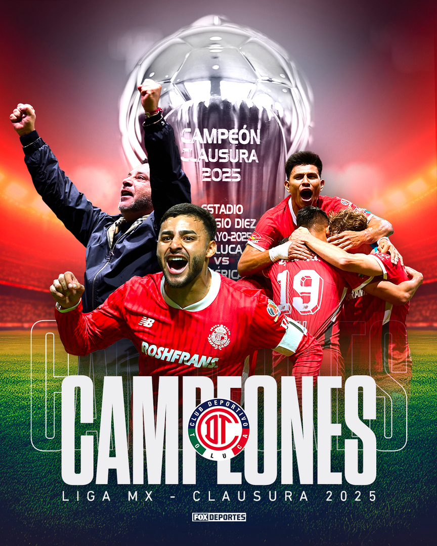 FOXDeportes's tweet photo. ¡SE APARECIÓ EL 'DIABLO'! 😈🏆

Toluca destrona al tricampeón América y consigue su título 11 de #LigaMX al adueñarse del Clausura 2025. 

#TolucaFC #ClubAmerica https://t.co/upKjEvI4xU https://t.co/tBDe7B6aTC
