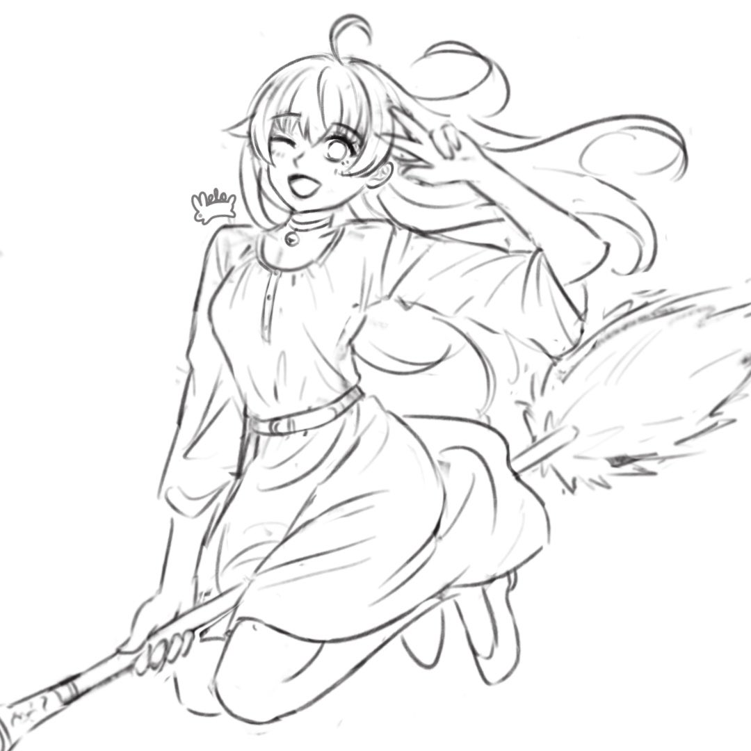 justmelonzzzz's tweet photo. 🪄WIP Nico from Witch Watch! I’ve been loving this new anime series, it’s absolutely hilarious and Nico is just so adorable🥹💕

#art #digitalart #drawing #sketch #animeart #WitchWatch #illustration https://t.co/fkT0gLY0zf