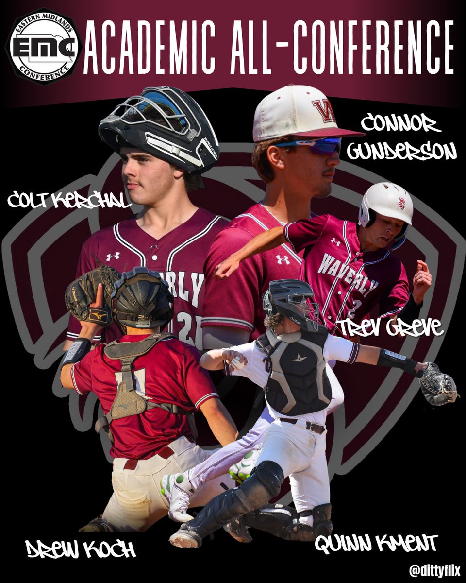 🚨EMC Academic All-Conference🚨

Big congratulations to Trev Greve, Connor Gunderson, Drew Koch, Quinn Kment, and Colt Kerchal on being named EMC Academic All-Conference!

Very Proud of your hard work in the classroom and dedication on and off the field.
#Family #StudentAthletes