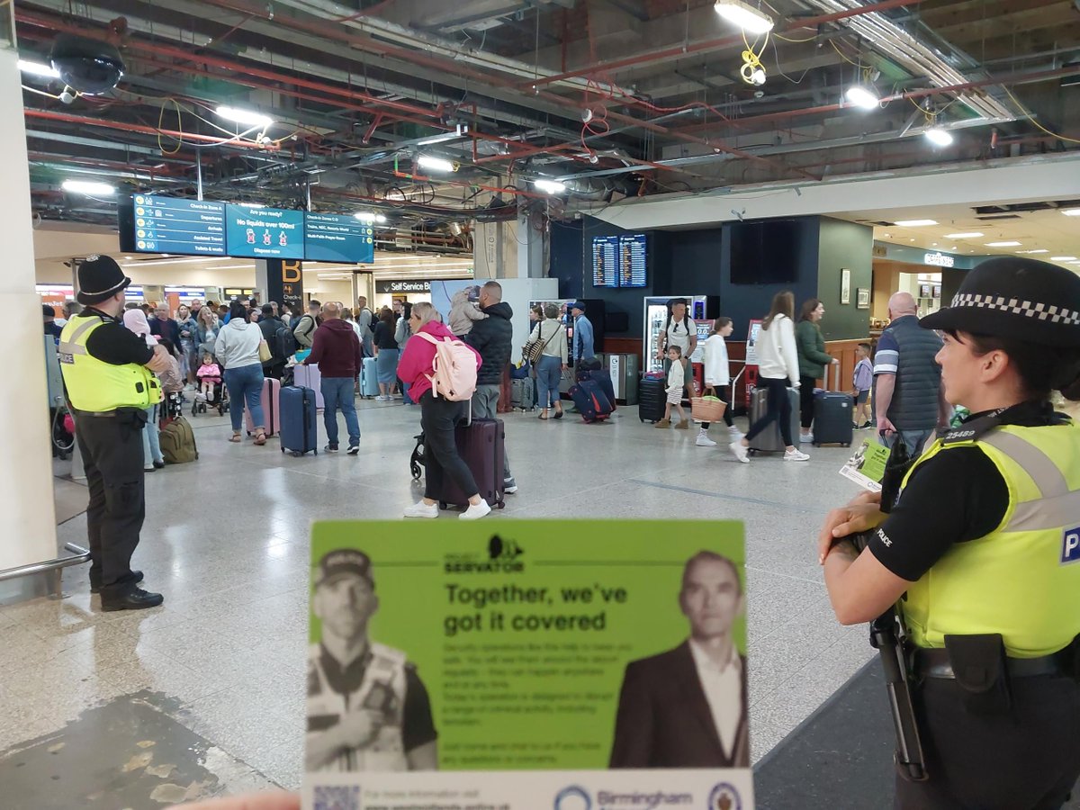 ✈️ At Birmingham Airport, #ProjectServator is in action! Our officers, are working together to keep departures safe and secure.
