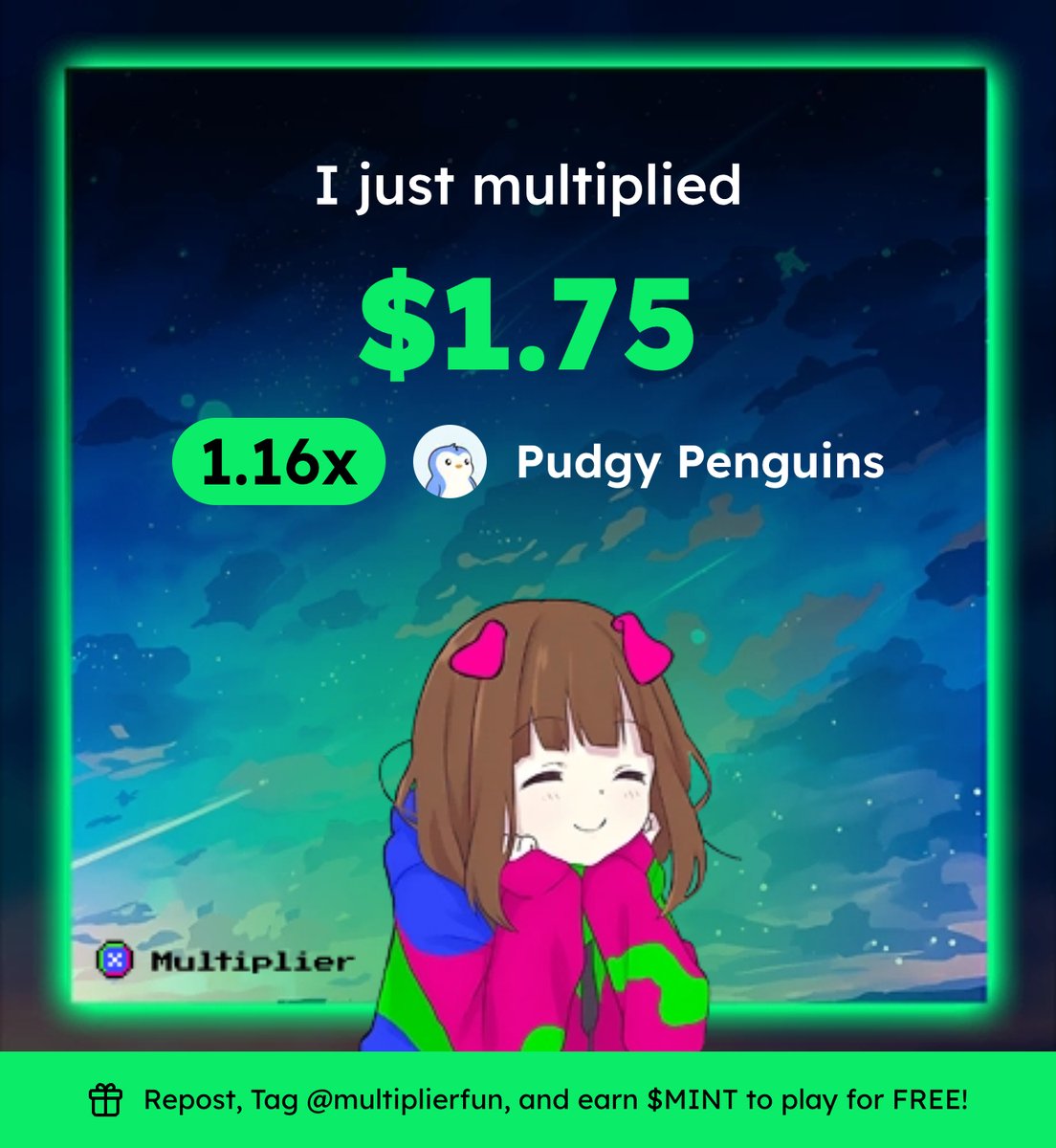 comexboy's tweet photo. keep having fun 🙂🙂 $PENGU @multiplierfun @AbstractChain https://t.co/WWLmu4amq2