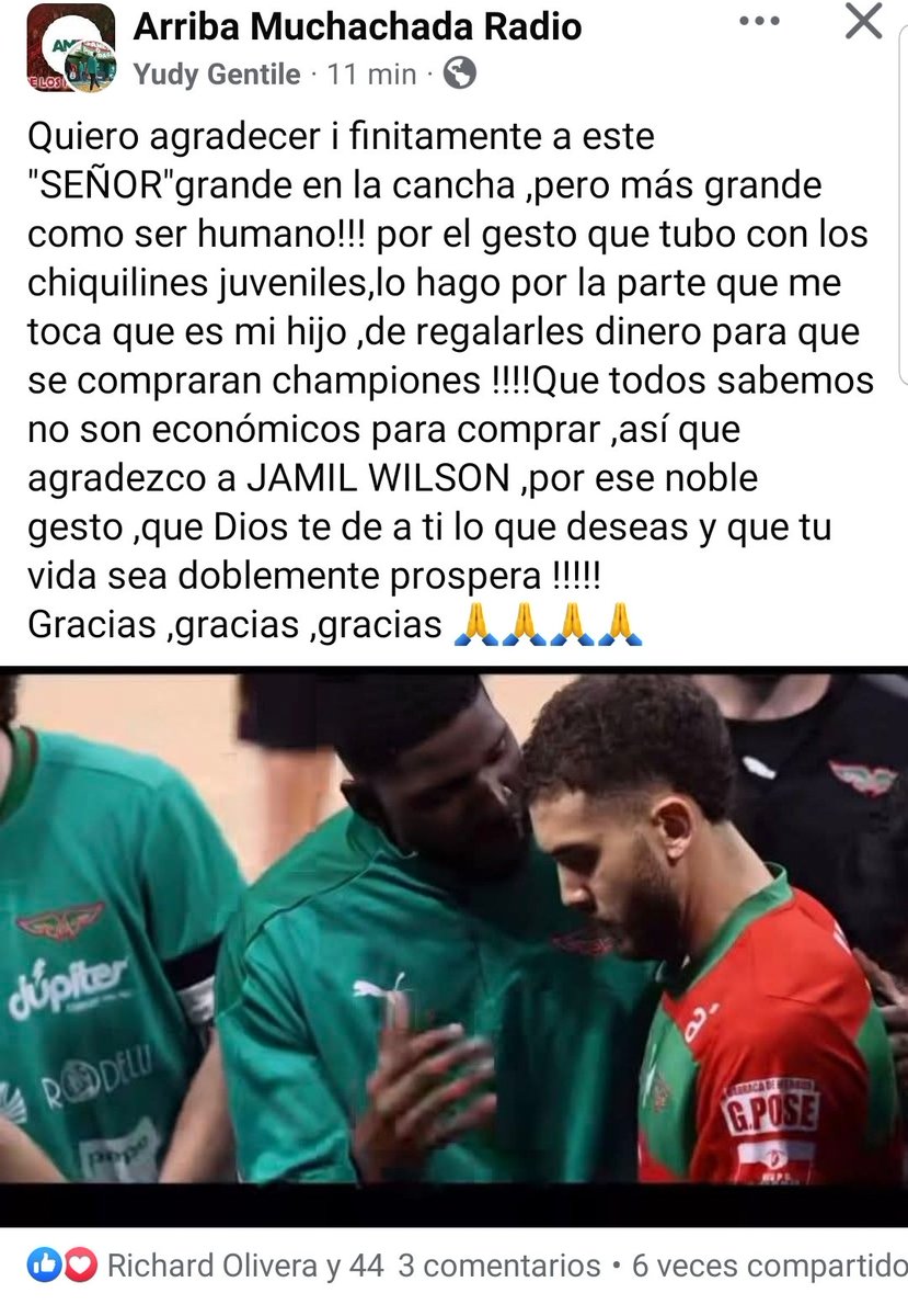 Esto es enorme lo de este SEÑOR JAMMIL WILSON <a href="/Aguada_oficial/">Club Atlético Aguada</a> <a href="/RadioAM_Aguada/">Arriba Muchachada Radio</a> <a href="/RinconAguatero/">Rιᥒᥴóᥒ Agᥙᥲtᥱro</a> <a href="/HAguatera/">Hinchada Aguatera</a> <a href="/HAguateros/">HinchasAguateros</a>