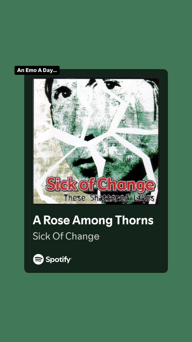 An Emo A Day… Sick Of Change #EmoNeverDies 

open.spotify.com/track/1UjjsvkX…