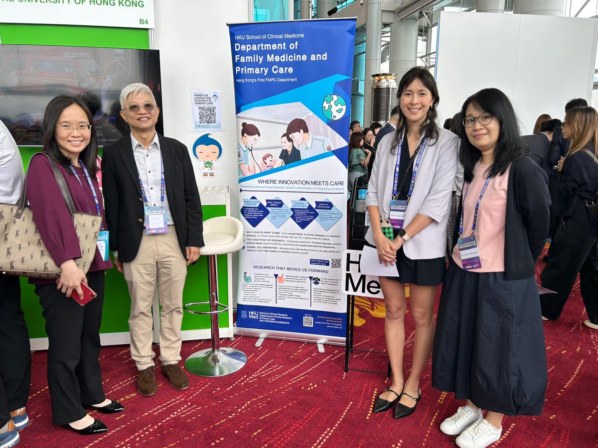 Hosted by the Health Authority (HA), this event facilitates knowledge exchange amongst healthcare professionals. Come and speak with our team if you are interested in one of our programs, research, or in joining our team today!

@HKUMed @HKU @HAConvetion #HKUFMPC #FamilyMedicine