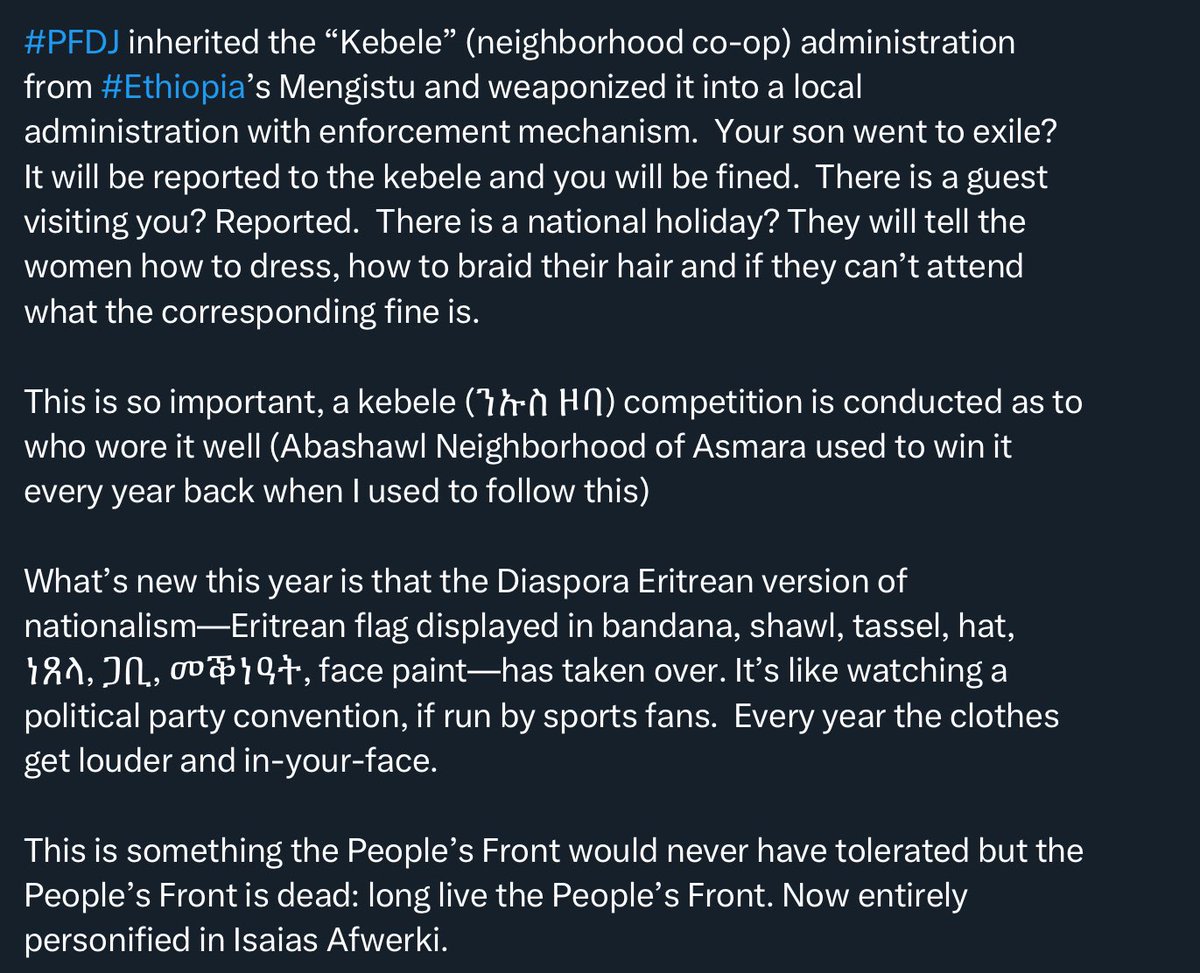 peak_african's tweet photo. the “colorful attires committee” morphed into this current stage as a reflex to the relentless astroturfing campaigns of the Tigrayans during the war

mimicking what they perceived as effective advocacy https://t.co/aLzBXw6lsF