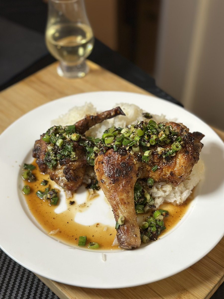 Cooking streams are funnn (and delicious) crispy skin chicken with sticky rice and น้ำจิ้มแจ่ว
 #twitch #streamer #cooking