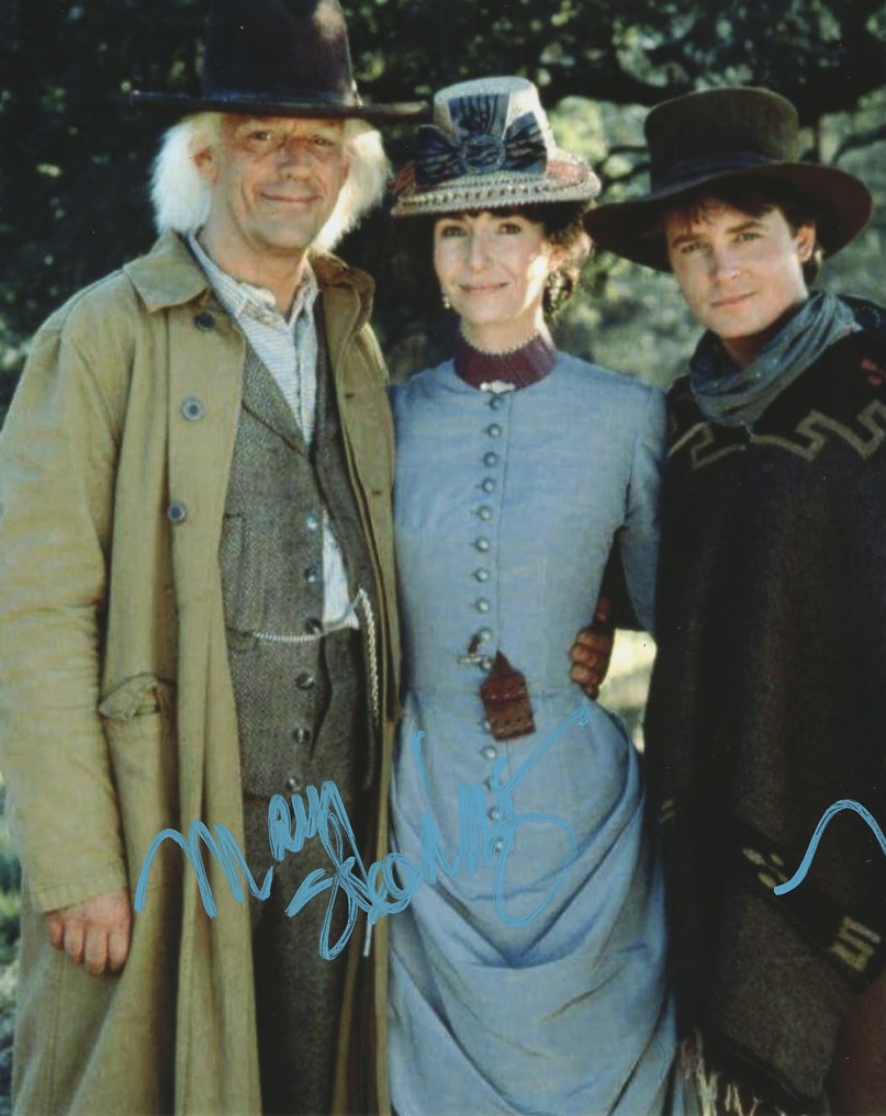 staytoonedfolks's tweet image. Happy 35th Anniversary!!! 
8x10 photo of @DocBrownLloyd, @realmikefox &amp;amp; @MarySteenburgen autographed by Steenburgen is from our collection.
#BackToTheFuturePartIII #BTTF3 #BackToTheFuture #BTTF #Doc #ChristopherLloyd #Marty #MichaelJFox #Clara #MarySteenburgen