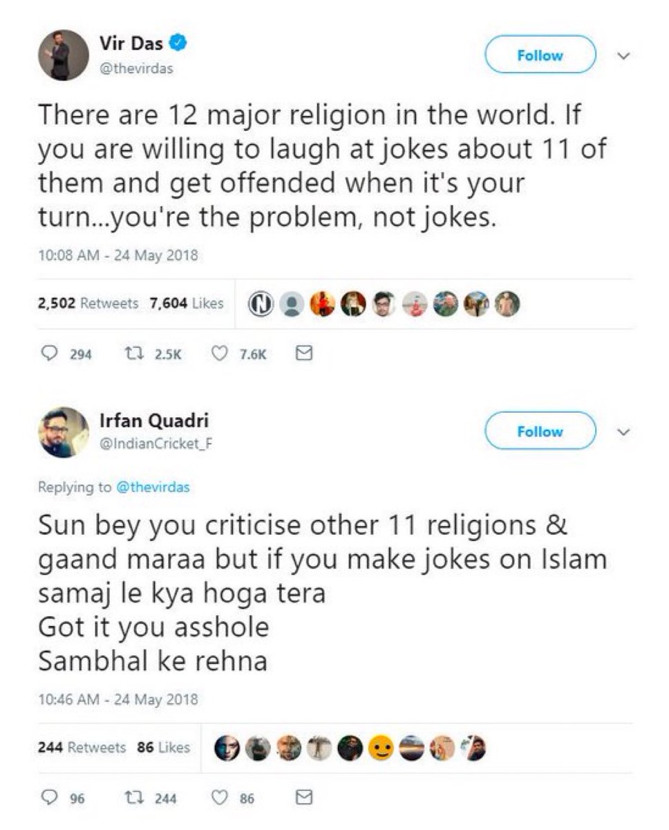 ShefVaidya's tweet image. Hmm, and after that @thevirdas tucked his tail firmly between his legs and ran away quietly!