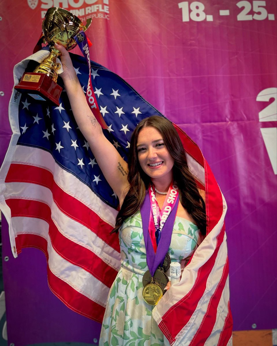 Congrats to my newly turned 21 year old sister Justine on being the 1st World PCC Champion after winning High lady overall and Team USA Gold in Czech this week! Her hardwork, determination and persistence is contagious! So proud of her