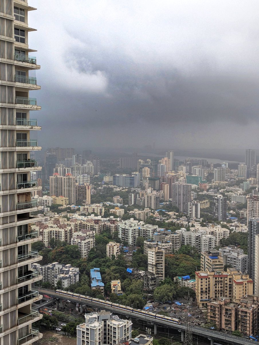 Trendulkar's tweet image. Mumbai monsoon is a vibe as long as you don’t have to step out of the house ⛈️