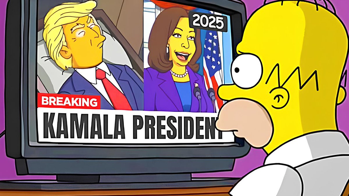 this_is_tasnim's tweet photo. "The Simpsons: Outpredicting Nostradamus! 🔮🟡

Discover their wildest predictions that nailed it! 🤯✨" https://t.co/2db3YEdSSS