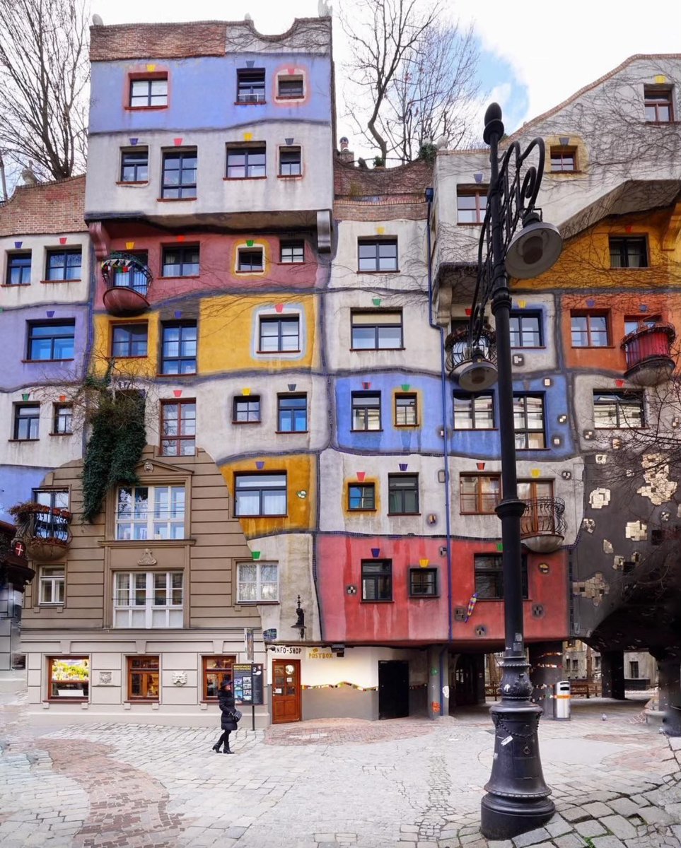 Hundertwasser House in Vienna surely defies architectural convention! 

Should we build more or less of this?