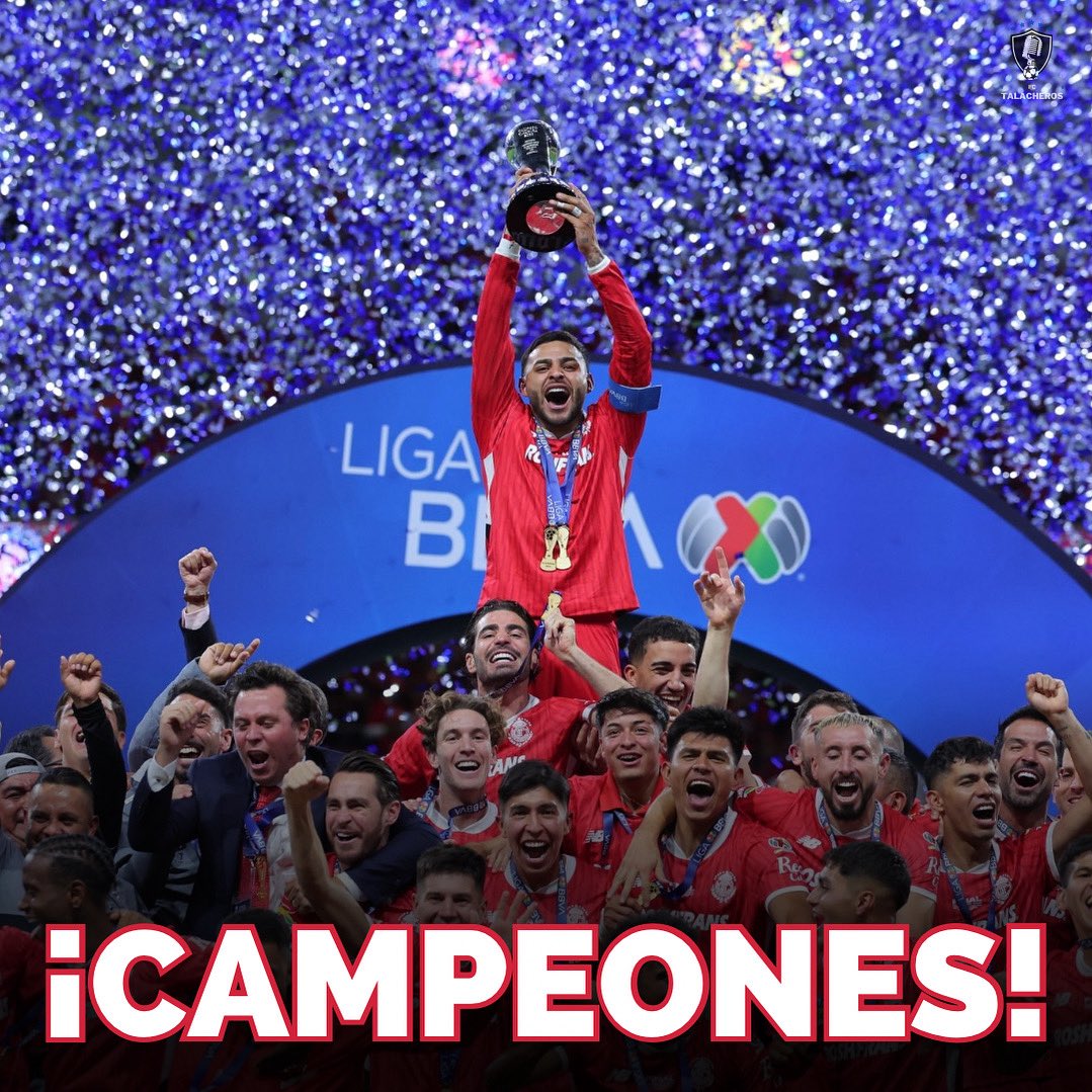 TalacherosFC's tweet photo. 🏆🔥TOLUCA CAMPEÓN🔥🏆

Los diablos rojos vencen al América por marcador de 2-0 y luego de 15 años, vuelven a saborear la gloria

Las águilas lucharon hasta el final, sin embargo no pudieron conseguir el tetracampeonato🦅

Llegó la 11 para los diablos👹

#Toluca #america #final https://t.co/lU4cIU9QB4